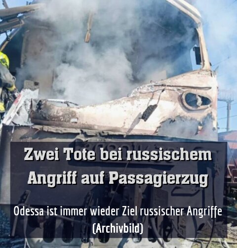 Feuer und Zerstörung an ukrainischem Zug
