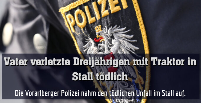 Die Vorarlberger Polizei nahm den tödlichen Unfall im Stall auf.