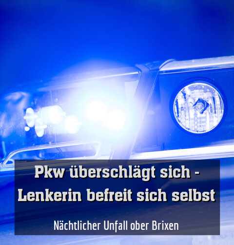 Nächtlicher Unfall ober Brixen