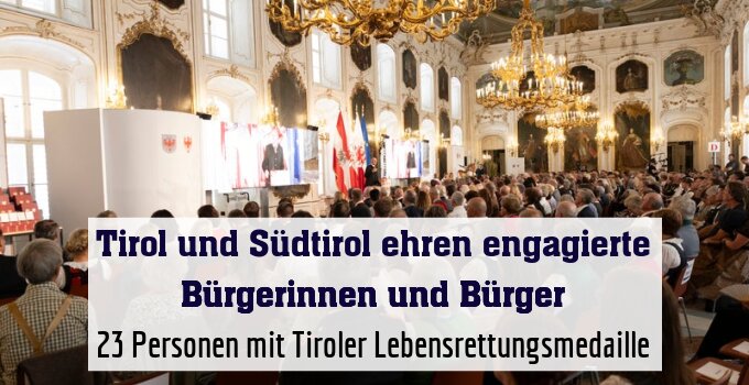 23 Personen mit Tiroler Lebensrettungsmedaille