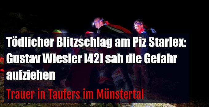 Trauer in Taufers im Münstertal