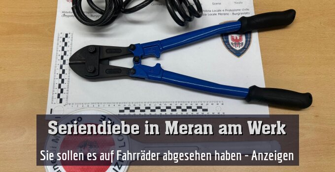 Sie sollen es auf Fahrräder abgesehen haben - Anzeigen