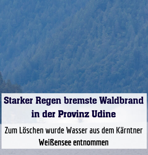 Zum Löschen wurde Wasser aus dem Kärntner Weißensee entnommen