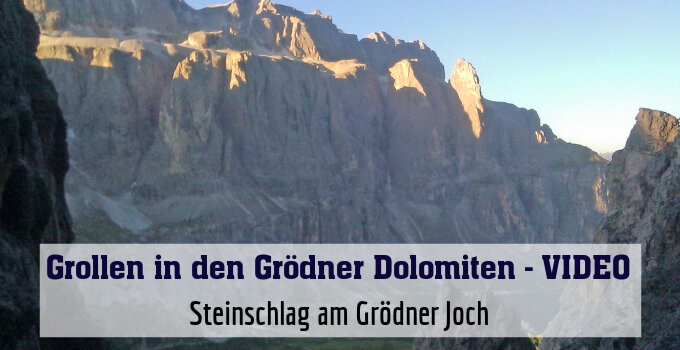 Steinschlag am Grödner Joch
