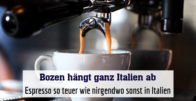 Espresso so teuer wie nirgendwo sonst in Italien