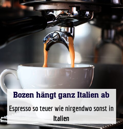 Espresso so teuer wie nirgendwo sonst in Italien