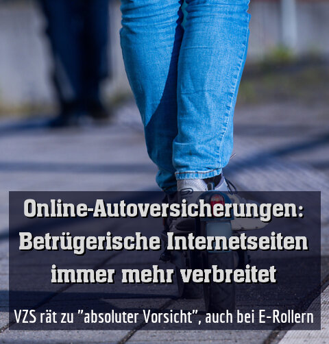 VZS rät zu "absoluter Vorsicht", auch bei E-Rollern