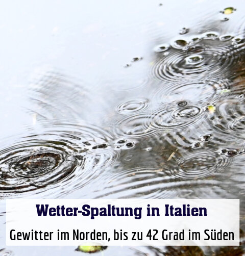 Gewitter im Norden, bis zu 42 Grad im Süden