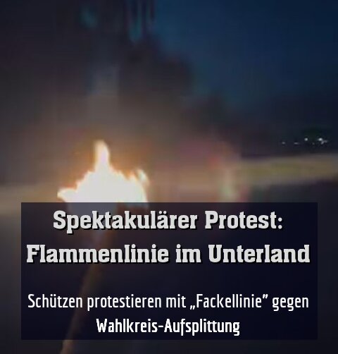 Schützen protestieren mit „Fackellinie” gegen Wahlkreis-Aufsplittung