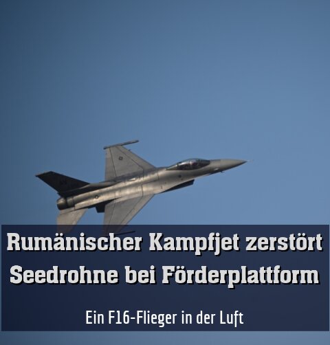Ein F16-Flieger in der Luft (Symbolbild)