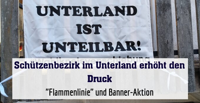 "Flammenlinie" und Banner-Aktion