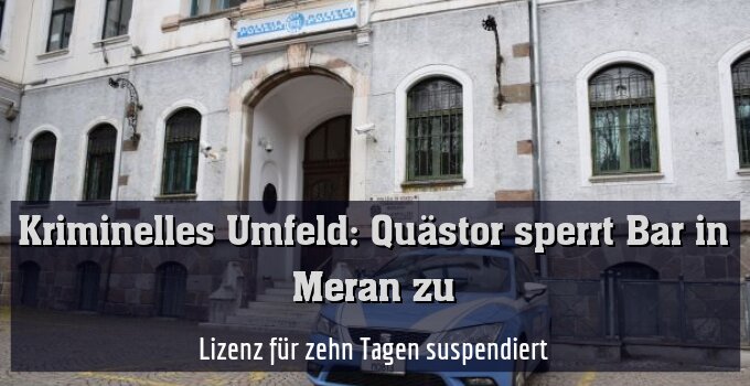 Lizenz für zehn Tagen suspendiert