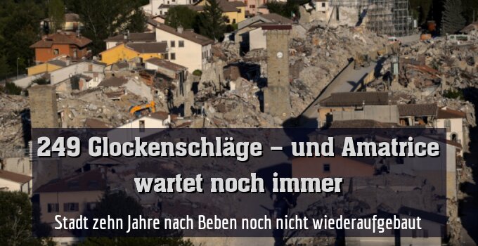 Stadt zehn Jahre nach Beben noch nicht wiederaufgebaut