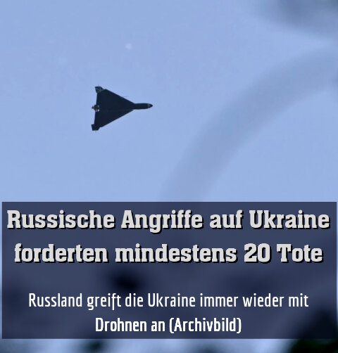 Russland greift die Ukraine immer wieder mit Drohnen an (Archivbild)