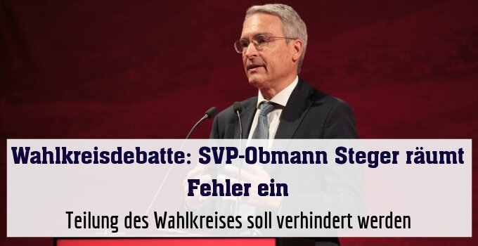 Teilung des Wahlkreises soll verhindert werden
