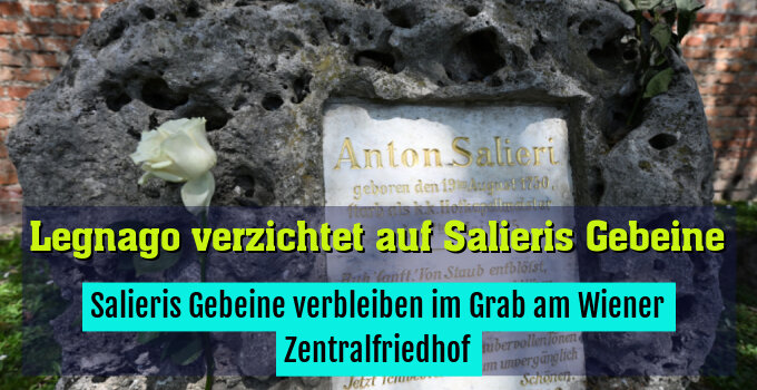 Salieris Gebeine verbleiben im Grab am Wiener Zentralfriedhof