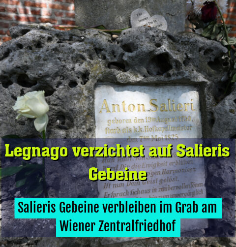 Salieris Gebeine verbleiben im Grab am Wiener Zentralfriedhof