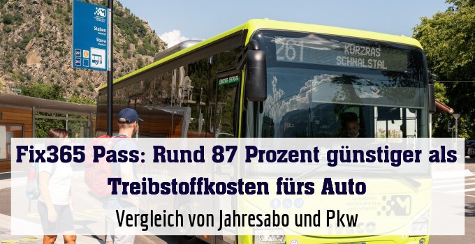 Vergleich von Jahresabo und Pkw
