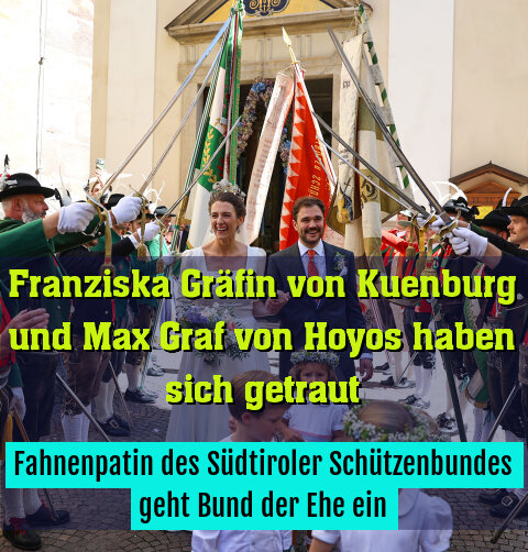 Fahnenpatin des Südtiroler Schützenbundes geht Bund der Ehe ein