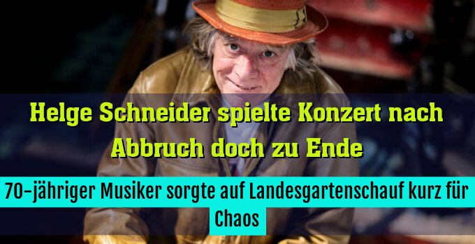 70-jähriger Musiker sorgte auf Landesgartenschauf kurz für Chaos