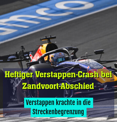 Verstappen krachte in die Streckenbegrenzung