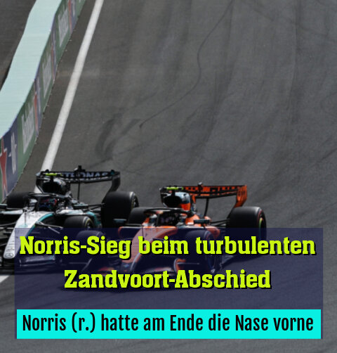 Norris (r.) hatte am Ende die Nase vorne