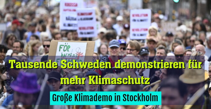 Große Klimademo in Stockholm