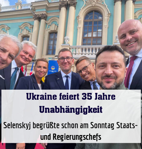 Selenskyj begrüßte schon am Sonntag Staats- und Regierungschefs