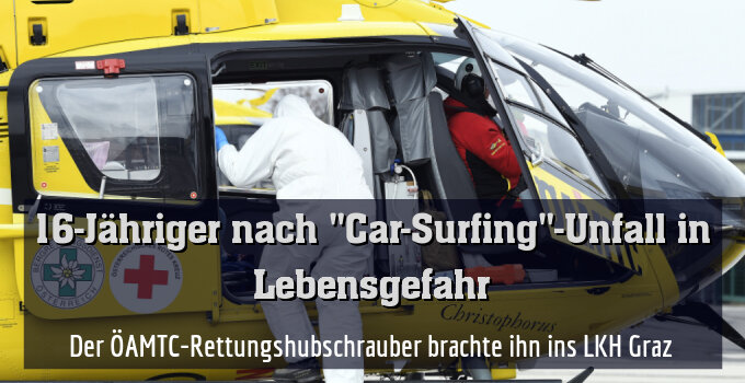 Der ÖAMTC-Rettungshubschrauber brachte ihn ins LKH Graz