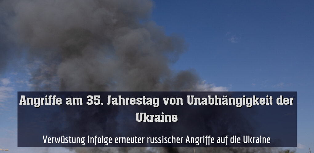 Verwüstung infolge erneuter russischer Angriffe auf die Ukraine