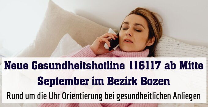 Rund um die Uhr Orientierung bei gesundheitlichen Anliegen, die kein Notfall sind