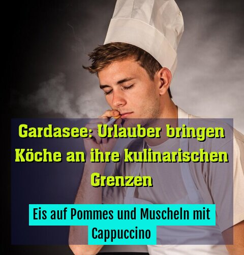 Eis auf Pommes und Muscheln mit Cappuccino