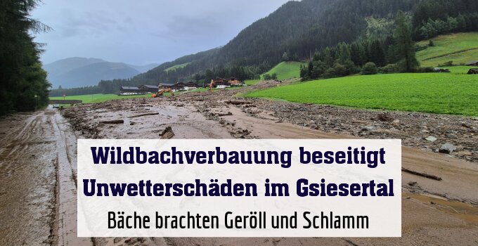 Bäche brachten Geröll und Schlamm