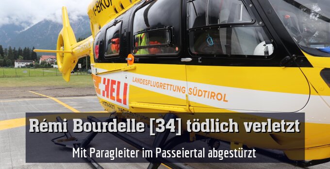 Mit Paragleiter im Passeiertal abgestürzt