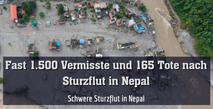 Schwere Sturzflut in Nepal