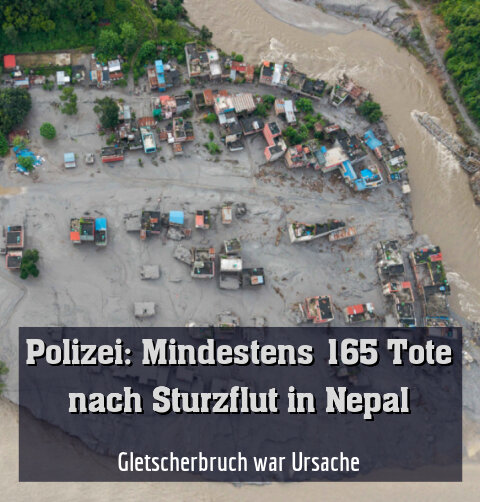 Schwere Sturzflut in Nepal
