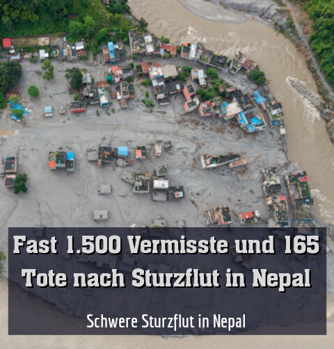 Schwere Sturzflut in Nepal