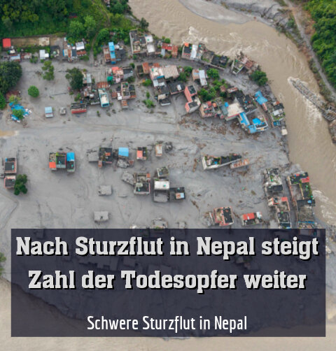 Schwere Sturzflut in Nepal