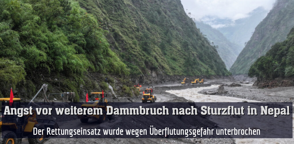 Der Rettungseinsatz wurde wegen Überflutungsgefahr unterbrochen
