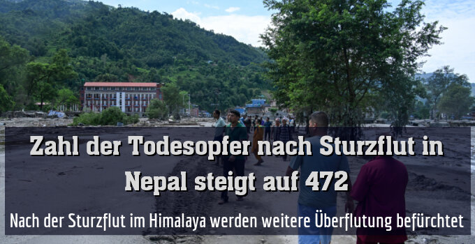 Nach der Sturzflut im Himalaya werden weitere Überflutung befürchtet