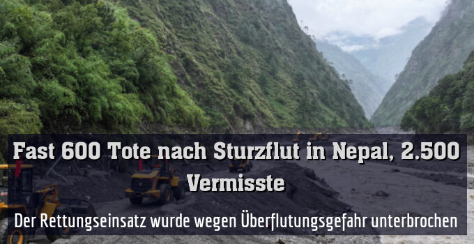 Der Rettungseinsatz wurde wegen Überflutungsgefahr unterbrochen