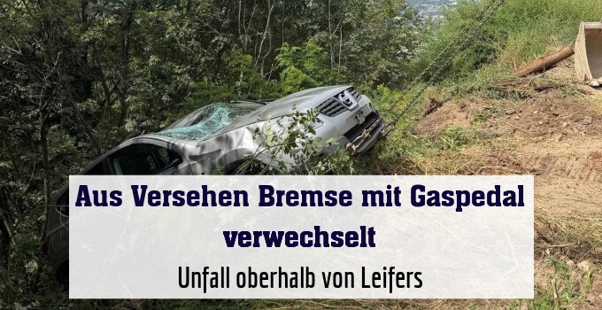 Unfall oberhalb von Leifers