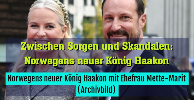 Norwegens neuer König Haakon mit Ehefrau Mette-Marit (Archivbild)