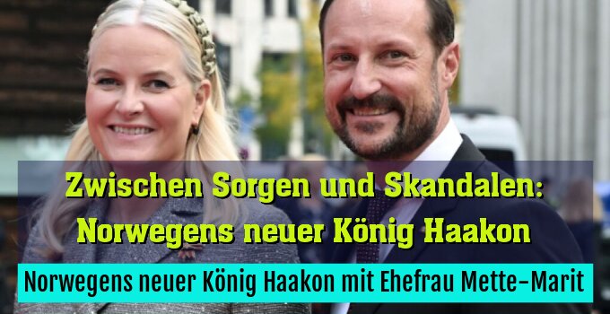 Norwegens neuer König Haakon mit Ehefrau Mette-Marit (Archivbild)