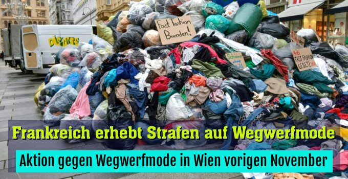 Aktion gegen Wegwerfmode in Wien vorigen November