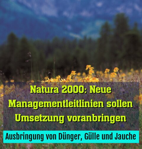 Ausbringung von Dünger, Gülle und Jauche