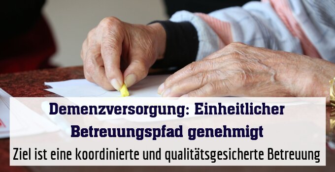 Ziel ist eine koordinierte und qualitätsgesicherte Betreuung