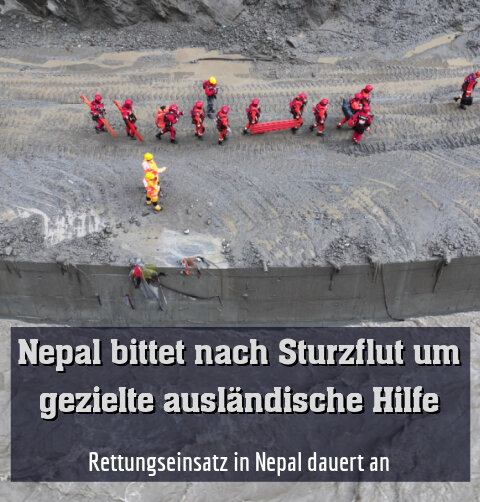 Rettungseinsatz in Nepal dauert an