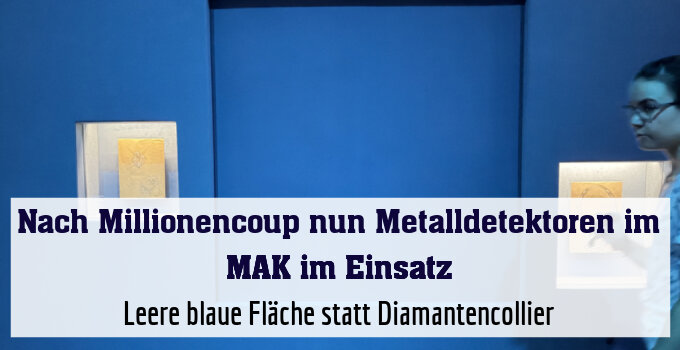 Leere blaue Fläche statt Diamantencollier
