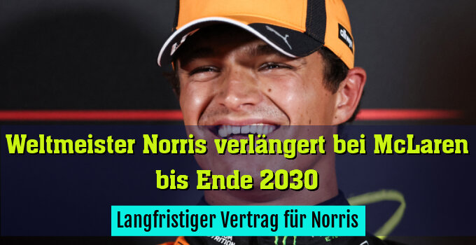 Langfristiger Vertrag für Norris